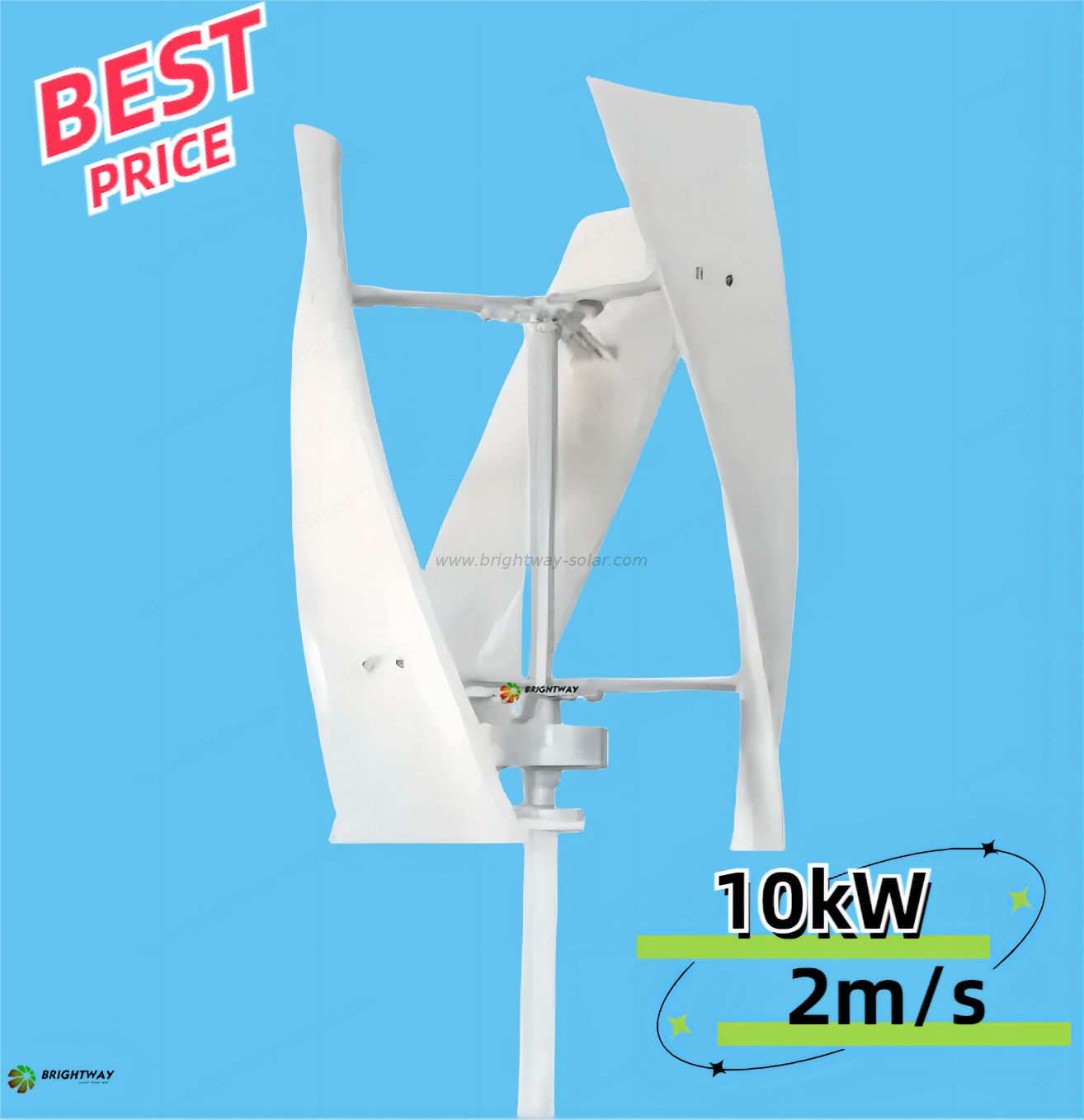 Brightway 10kW Ruído de baixo ruído gerador de moinho de vento 2KW-10kW