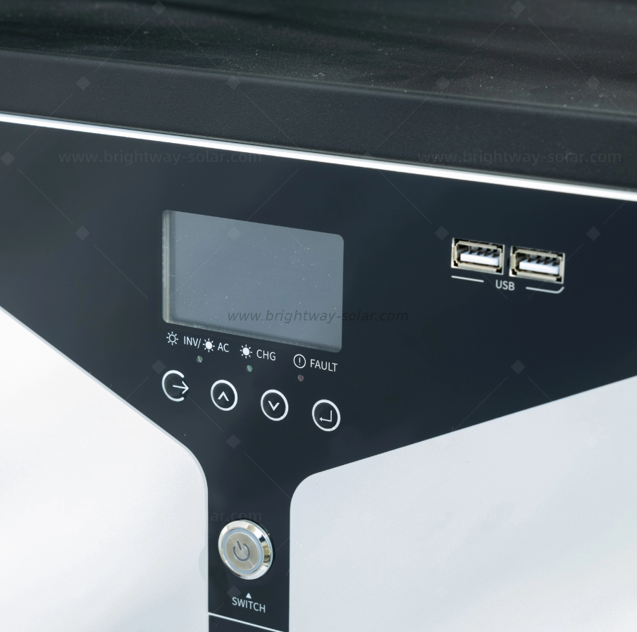 Inverter de 2kw Brightway, tudo em um sistema de bateria de armazenamento solar de energia 2,56kwh com MPPT