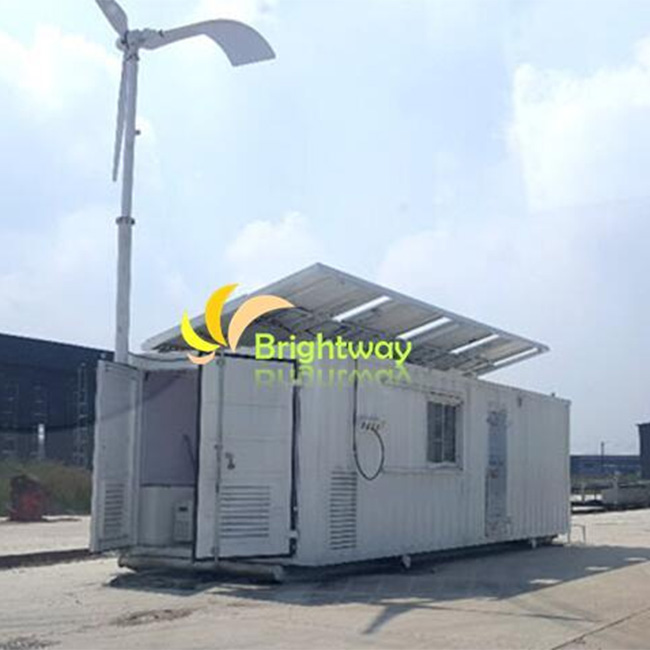 2KW/5KW Wind Solar Diesel Generation Hybrid Power System Potável Casa dobrável para fazenda/construção/área rural
