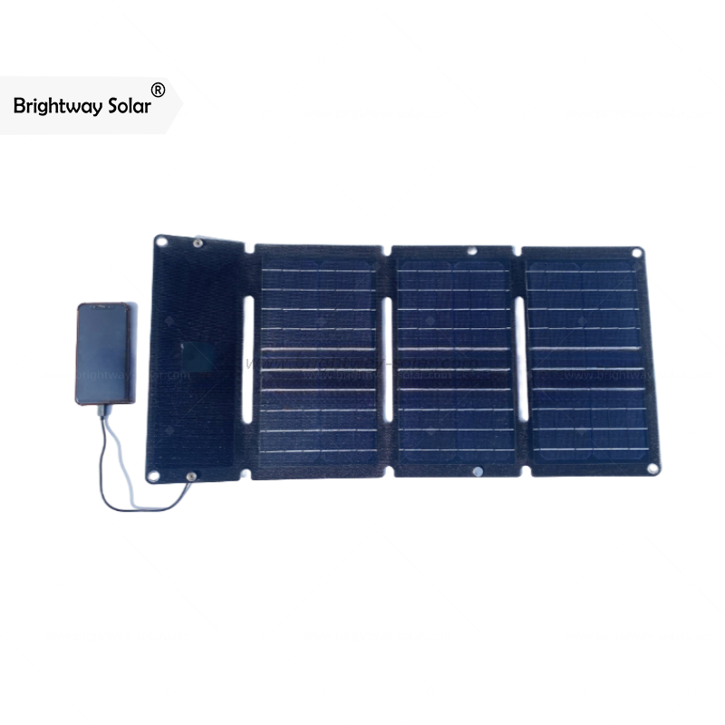 Brightway Solar 18V 30W Painel solar impermeável IP65 para camping de telefone para caminhada