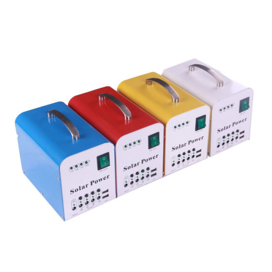 20W Sistema de energia solar em casa com bateria e luzes LED 3W