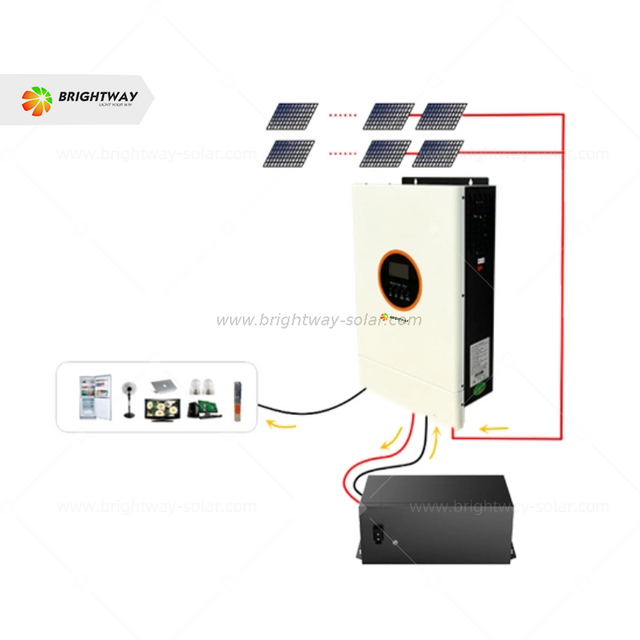 Brightway Pure Sine Wave Off Grid System 48V 5kW Inverter híbrido solar com MPPT