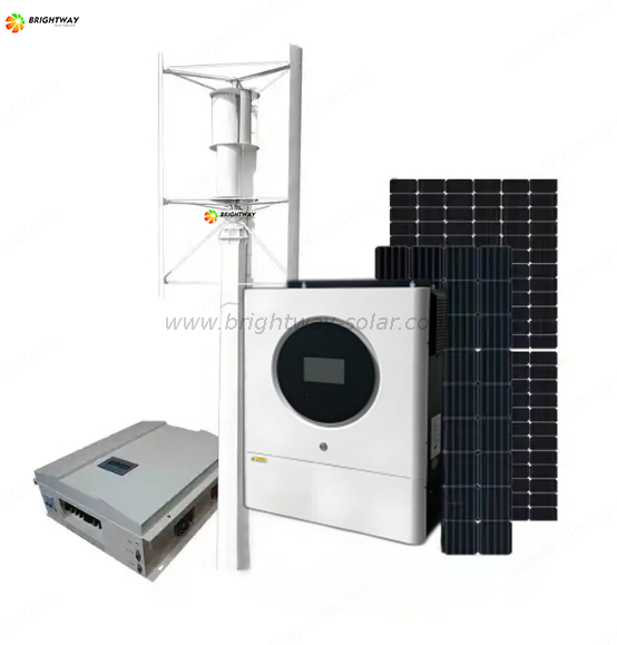 Brightway 5kW Turbina eólica e sistema de energia híbrida solar