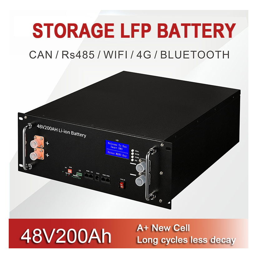 Bateria de lítio 48V200AH 51,2V 200AH Battery Pack Pack System de armazenamento de íons de lítio