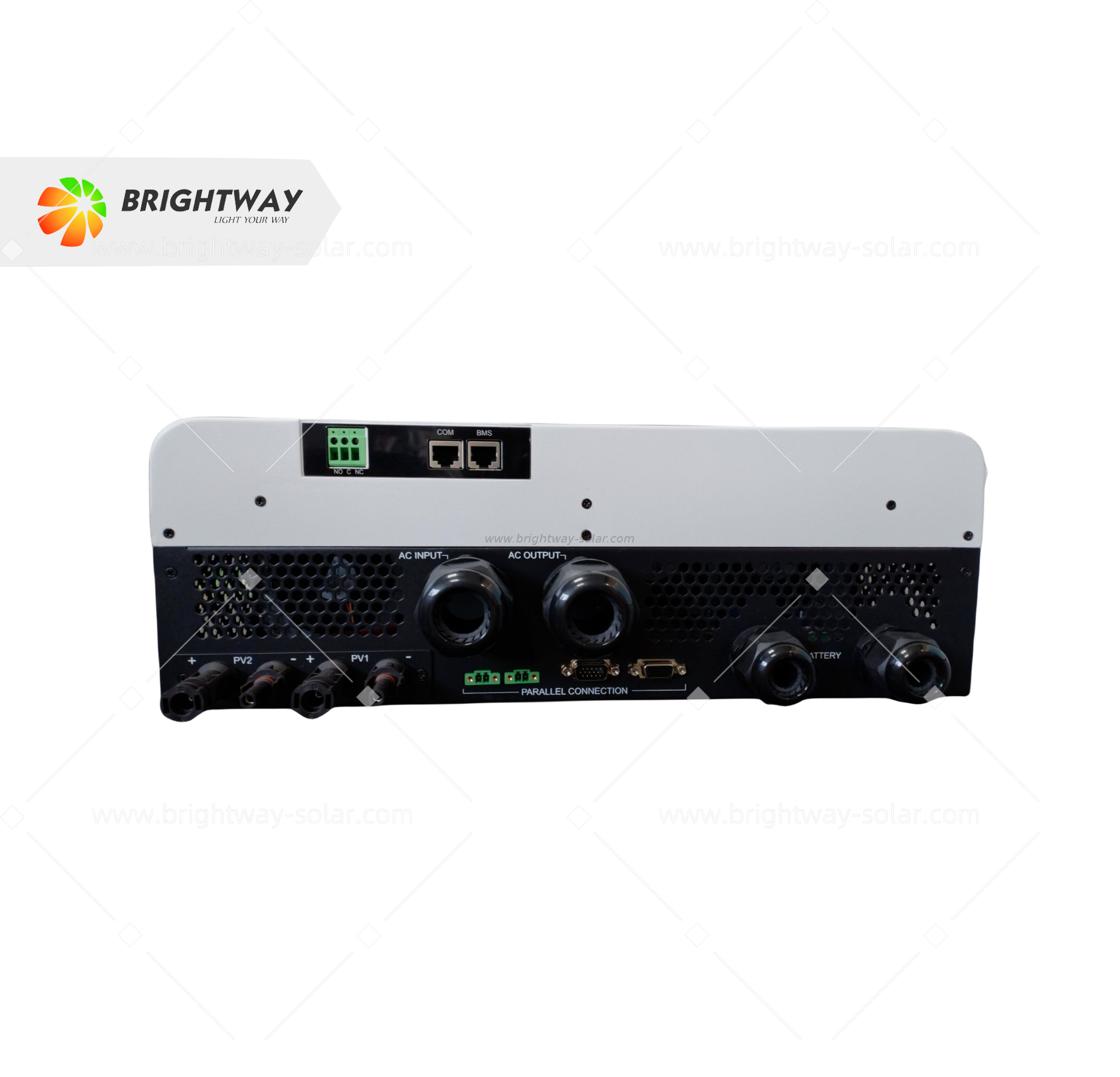 Brightway Single Fase DC CA inversor 11kW com tela LCD para casa de energia solar em casa