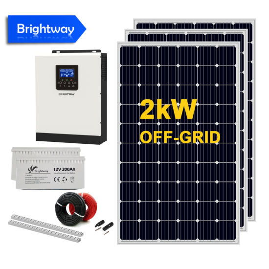 Sistema de painel solar mono de meia célula 2KW 5kW 10kW Off-Grid Power System