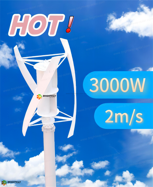 Brightway 3kW Energy Saving Gerador Turbina eólica 