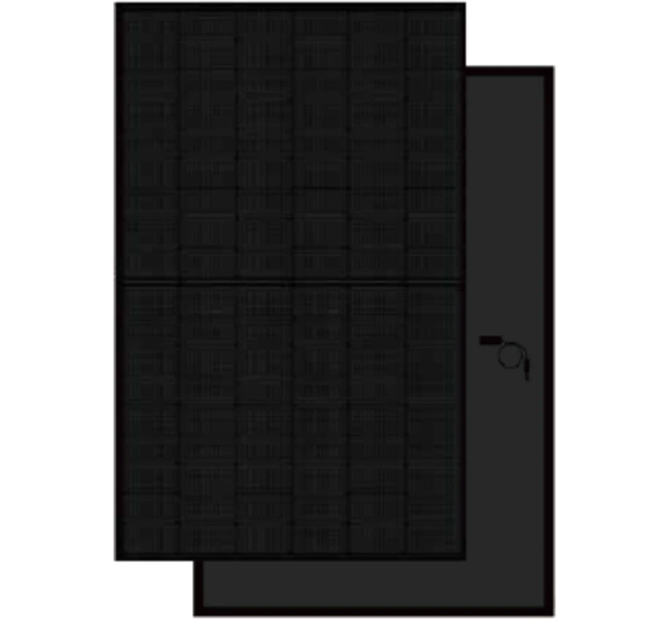 Brightway Solar 435W N Tipo Bifacial Double Glass 108 células com quadro preto para a família