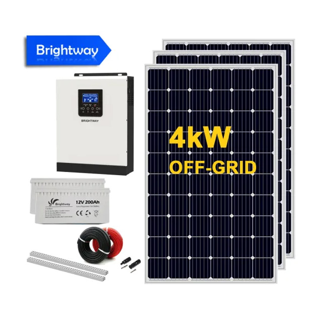 Sistema solar de 4KW 5KVA Sistema de energia solar Fornecedor profissional
