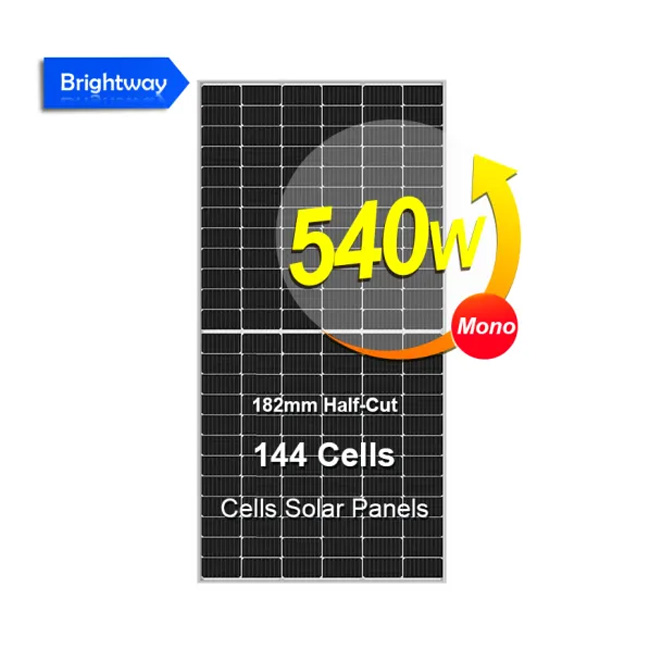 Mono 182mm Células de meio corte painéis solares-144 células 540W
