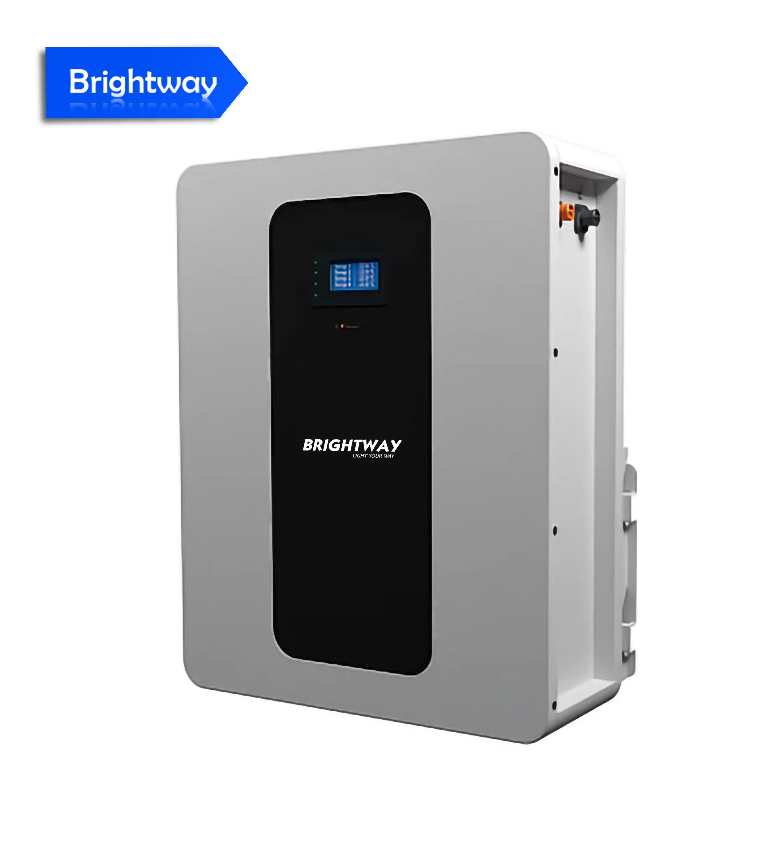Brightway -L Montado na parede 48V 100AH ​​Fosfato de ferro de lítio 5kWh LifePo4 Bateria para armazenamento de energia solar em casa