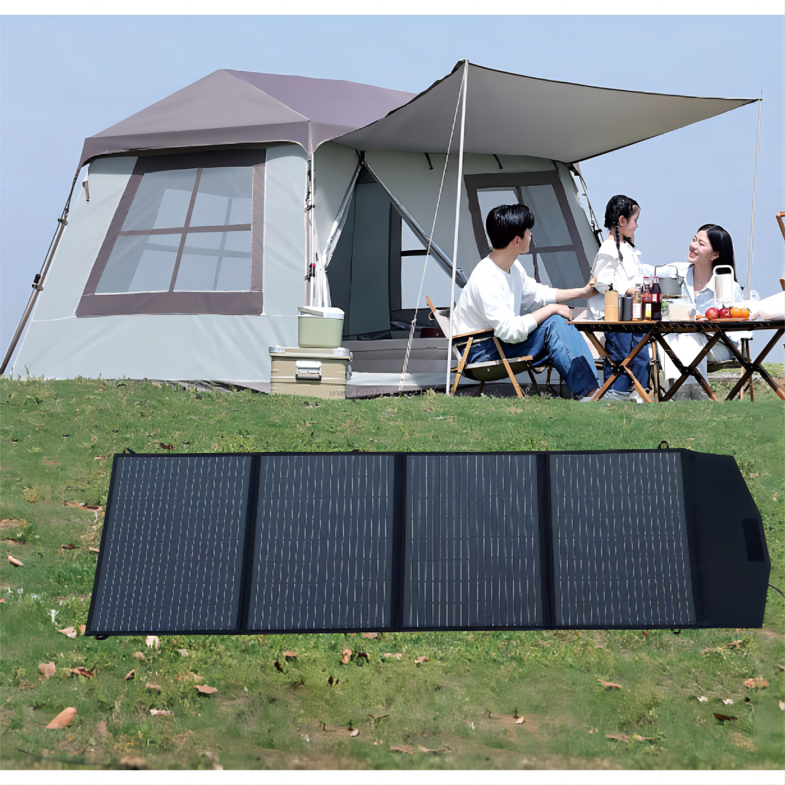 Brightway Solar 18V 120W Painel solar portátil de acampamento para gerador de energia solar de carro