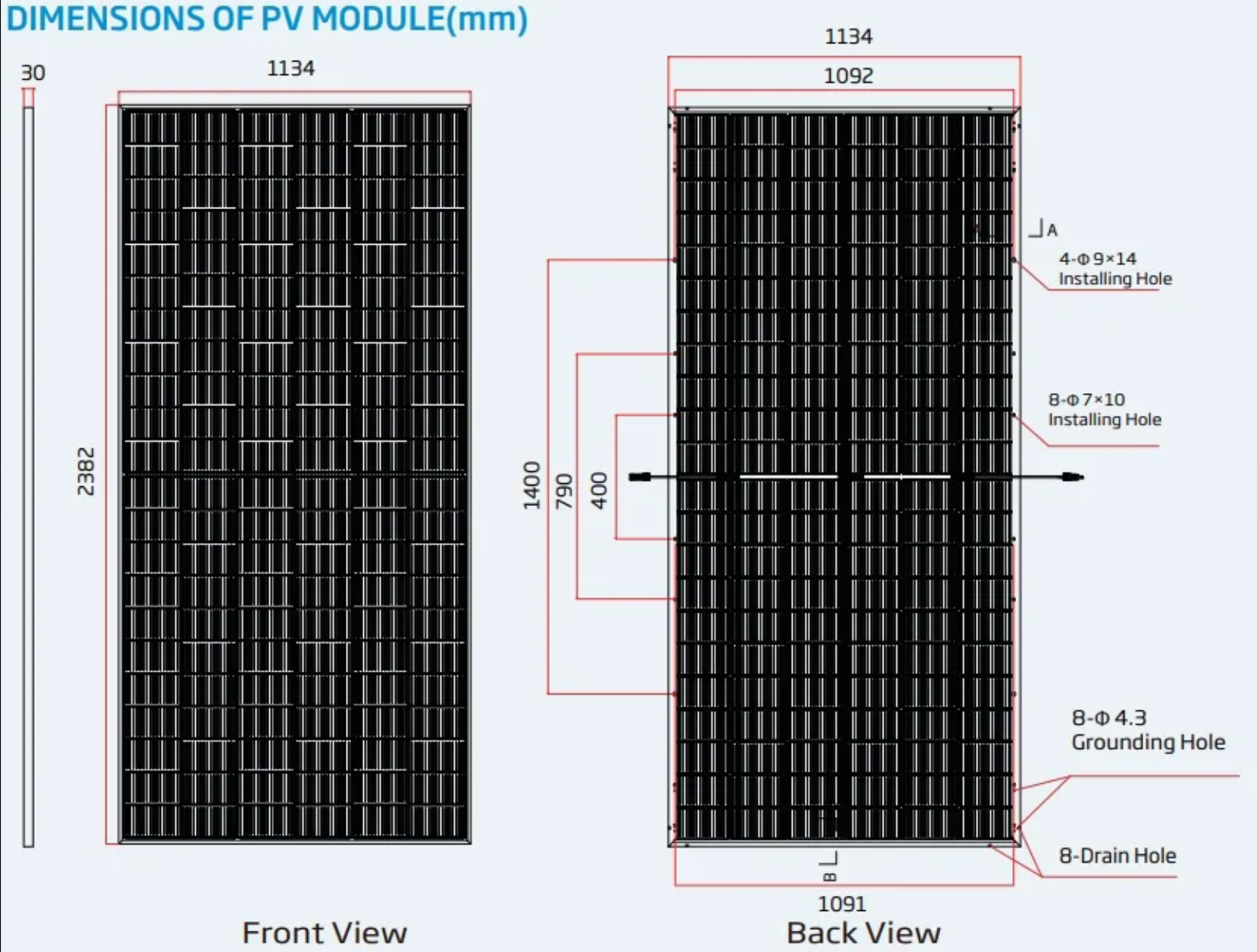 Brightway Solar 132 Células 615W 615 Watt Módulo solar fotovoltaico monocristalina