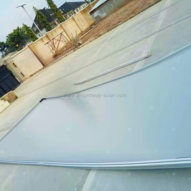 Brightway Solar de melhor qualidade Sistema solar de garagem tripla de alumínio Solar telhado de telhado de alumínio 