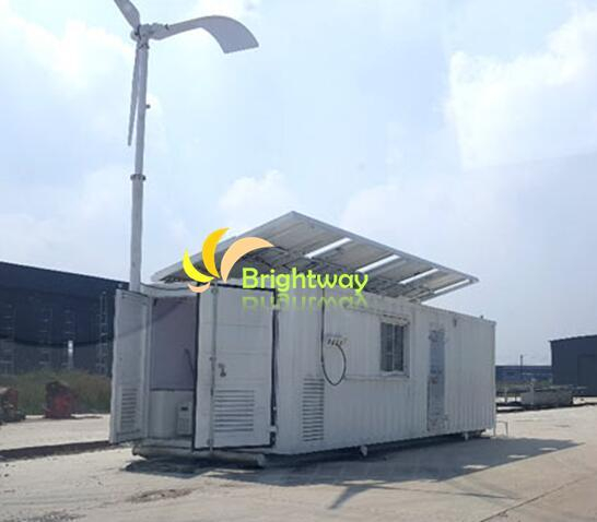 2KW/5KW Wind Solar Diesel Generation Hybrid Power System Potável Casa dobrável para fazenda/construção/área rural