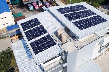 1MW distribuído Sistema de energia solar com grade de telhado distribuído e comercial