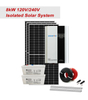 Sistema híbrido solar off off para uso doméstico ou agrícola de 8kW 24kWh Battery Storage 500W Painel solar